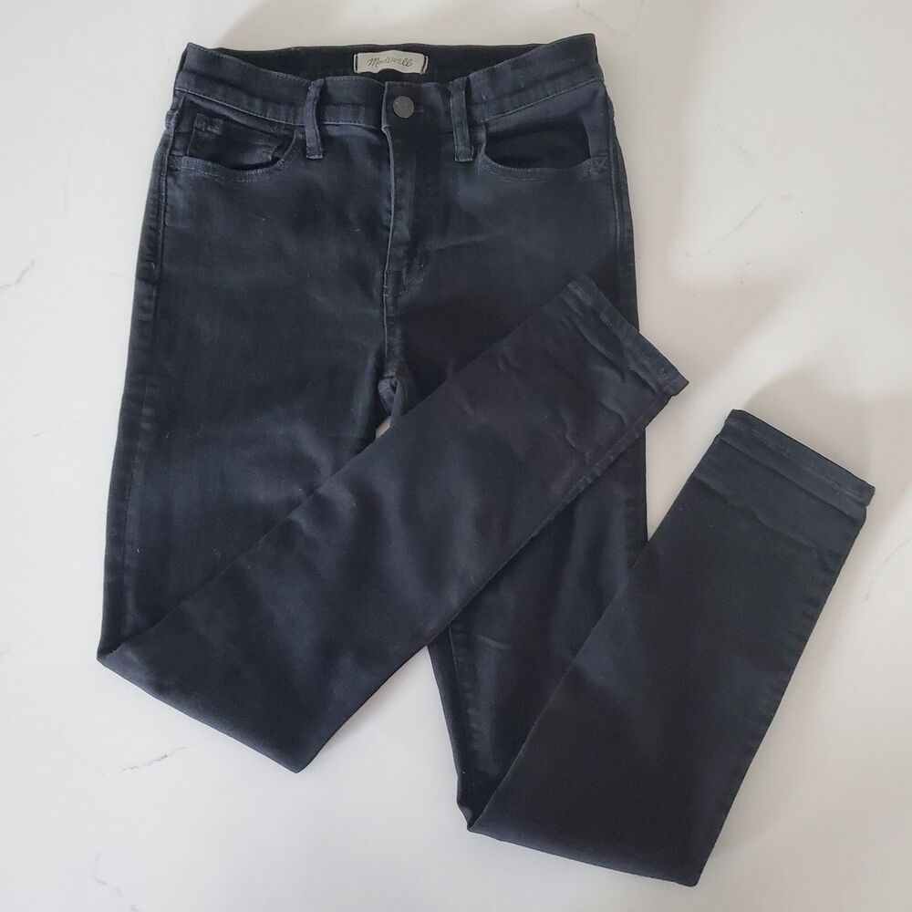 Madewell Women's Size 26 Black Jeans Roadtripper Stretch Cotton Skinny Mid-Rise - Picture 4 of 8